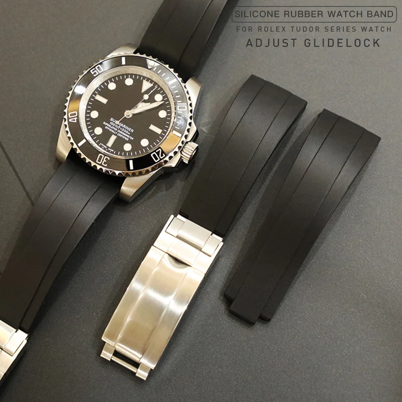Cinturini per Rolex daymf SUBMARINER GMT Yacht Master regola Glidelock  chiusura cinturino orologio cinturino in Silicone cinturino in  gomma|Watchbands| - AliExpress
