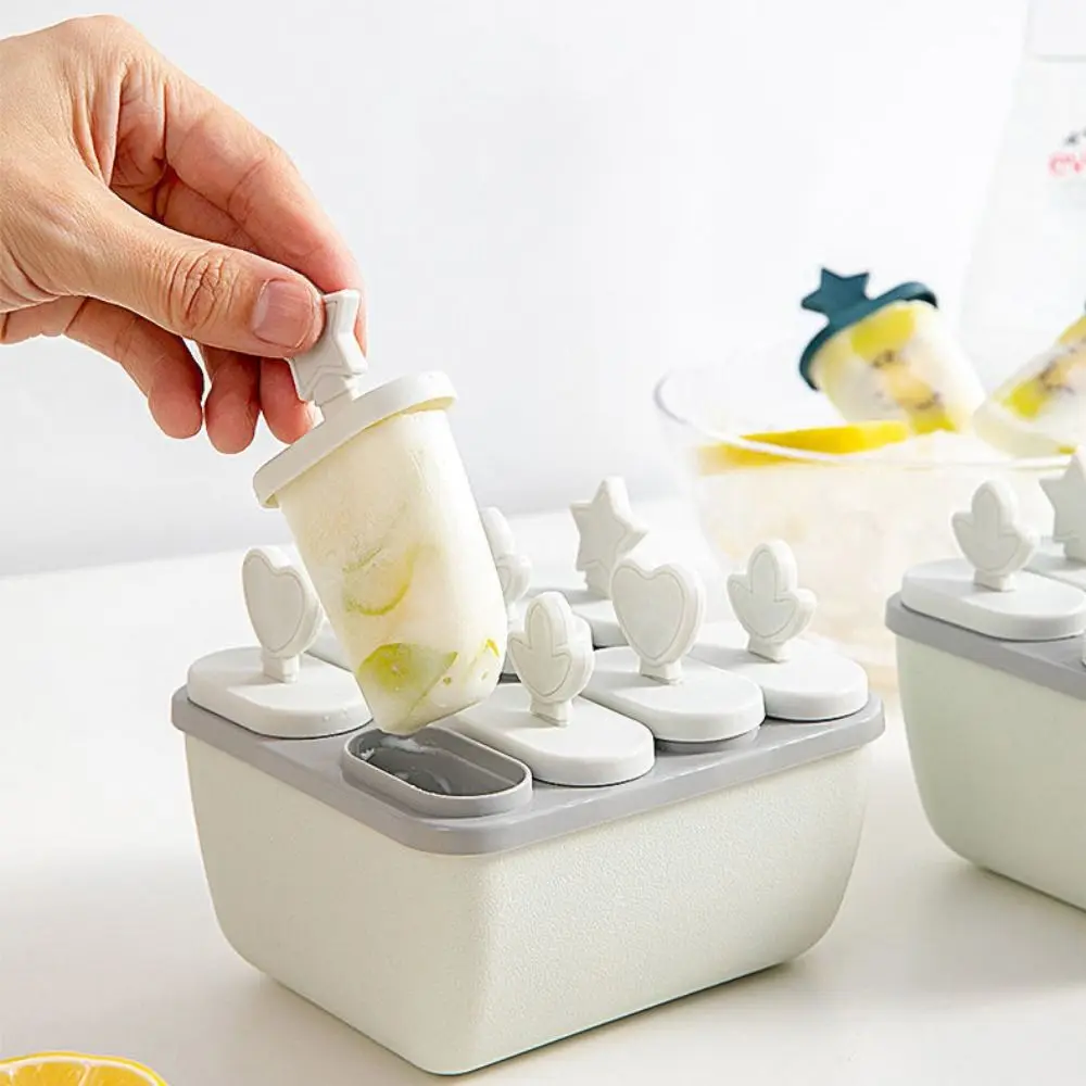 Reusable Ice Cream Makers Kitchen Tools Accessories DIY Popsicle Mold with Lid Stick For Bar Home Party Summer
