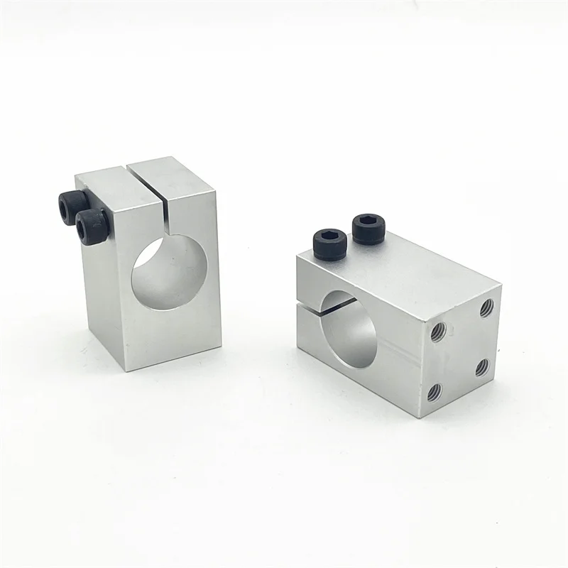 Aluminum Alloy Shaft Fixing Bracket Pillar Fixing Clamp Threaded Parallel Guide Shaft Support Pipe Clamp Bearing Housing shaft fixing clamp