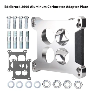 Edelbrock 2696 Carburetor Spacer 4-Hole Square-Bore to Spread-Bore Adapter 0.85" 1