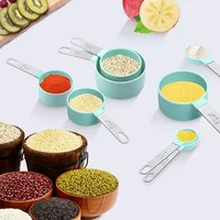 1set Measuring cup and spoon set, stainless steel, suitable for dry and liquid ingredients 4