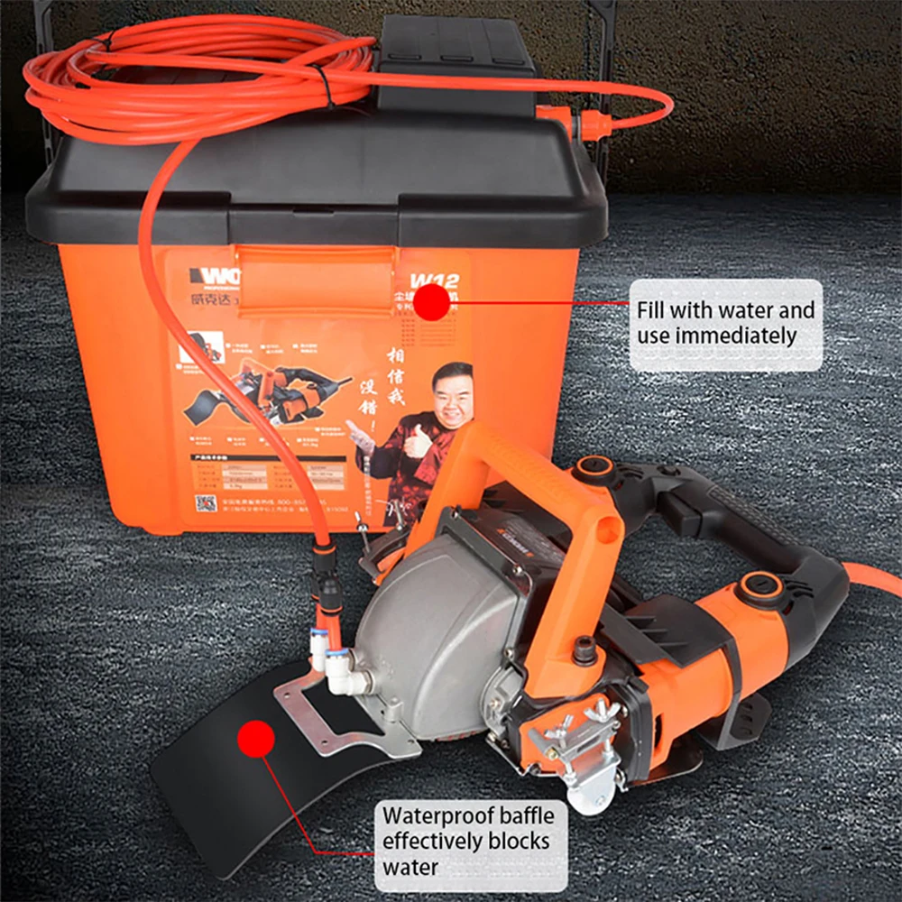 Dustless Plumbing Electricity Slotting Machine One Time Forming Installation Wall Wire Groove Concrete Dustless Cutting Machine 6