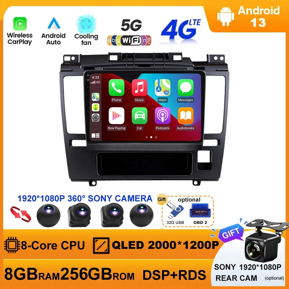 

Автомагнитола 2DIN, 4G, LTE, Android 13, мультимедийный видеоплеер для Nissan Tiida 2005-2010, GPS-навигация, поддержка Carplay, Wi-Fi, DSP