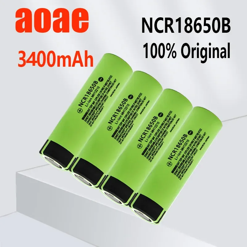 

Original 18650 Rechargeable Battery 3.7v 3400mAh NCR18650B High Current Suitable for LED Flashlights 18650 Battery+free shipping