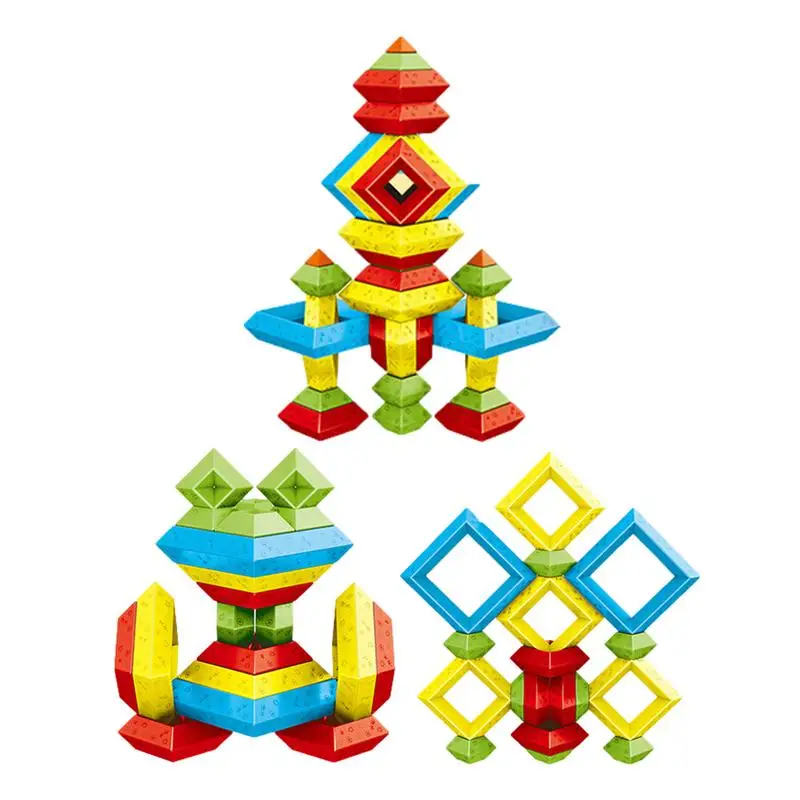 

Montessori Stacking Toy Sensory Building Blocks For Kids Smooth Stacking Blocks Stem Building Montessori Toy For Birthday Easter