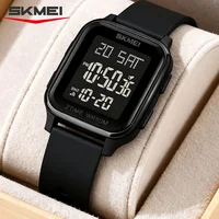 SKMEI 1858 LED Display Digital Wristwatches Mens Waterproof Sports Watch for Men Countdown Electronic Clock Reloj Hombre 1859