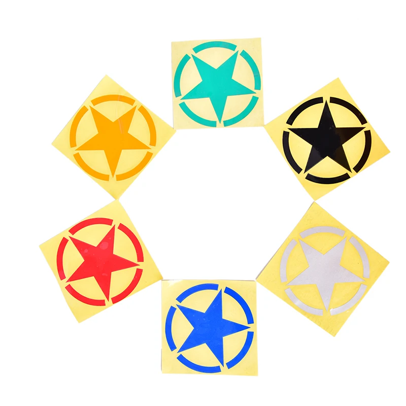 Motorcycle Sticker Decals G056 10x10cm Reflective Stars Motorcycle Safety Stickers Bike Helmet DIY Sticker Motorcycle GP ATV Fans Cars Sticker Decals