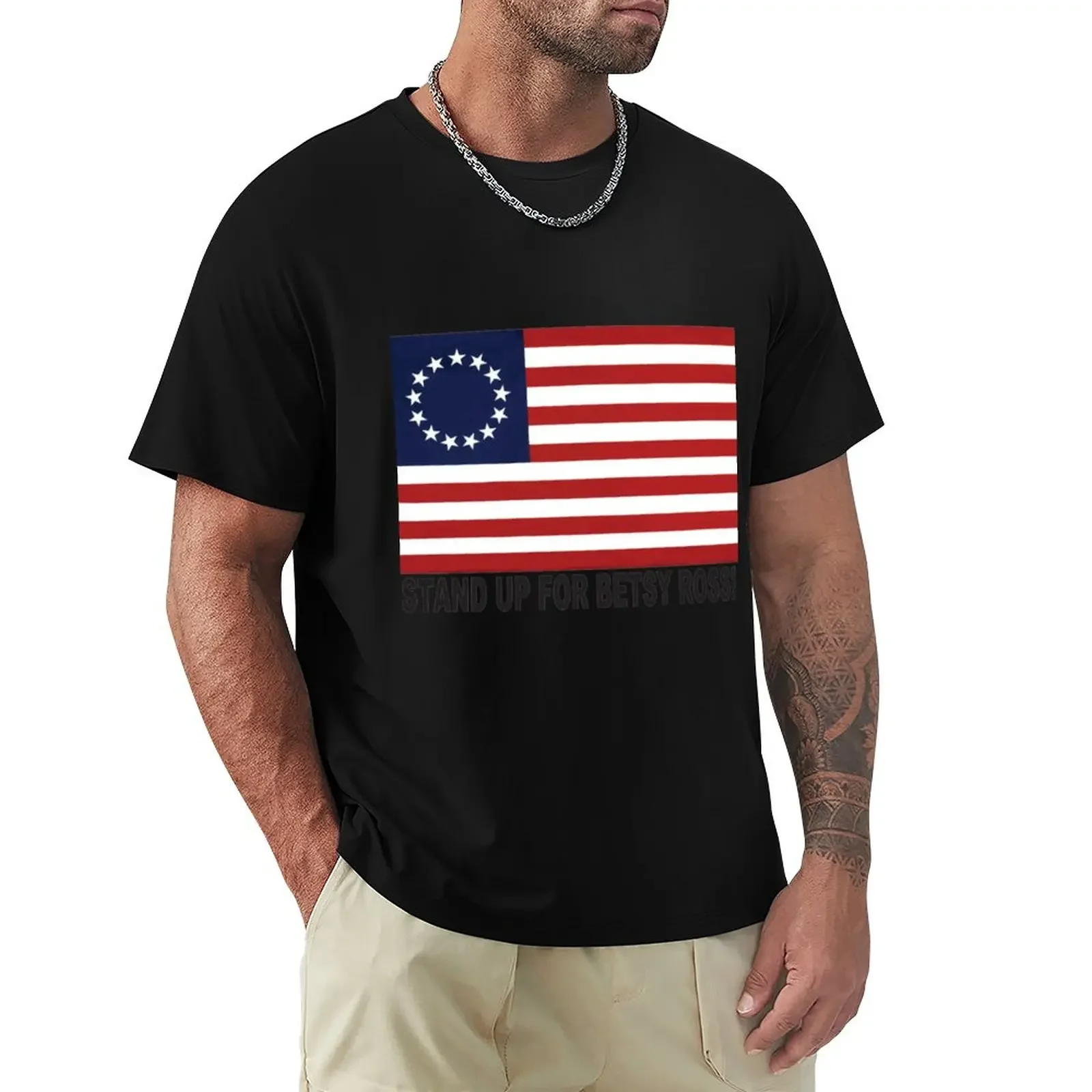 

Stand up for Betsy Ross Rush Limbaugh T-Shirt oversizeds Short sleeve tee funnys tees plain t shirts men