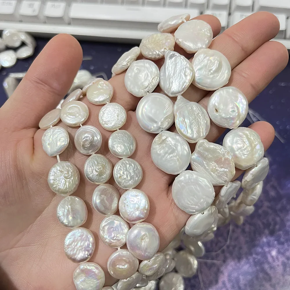 flat coin beads