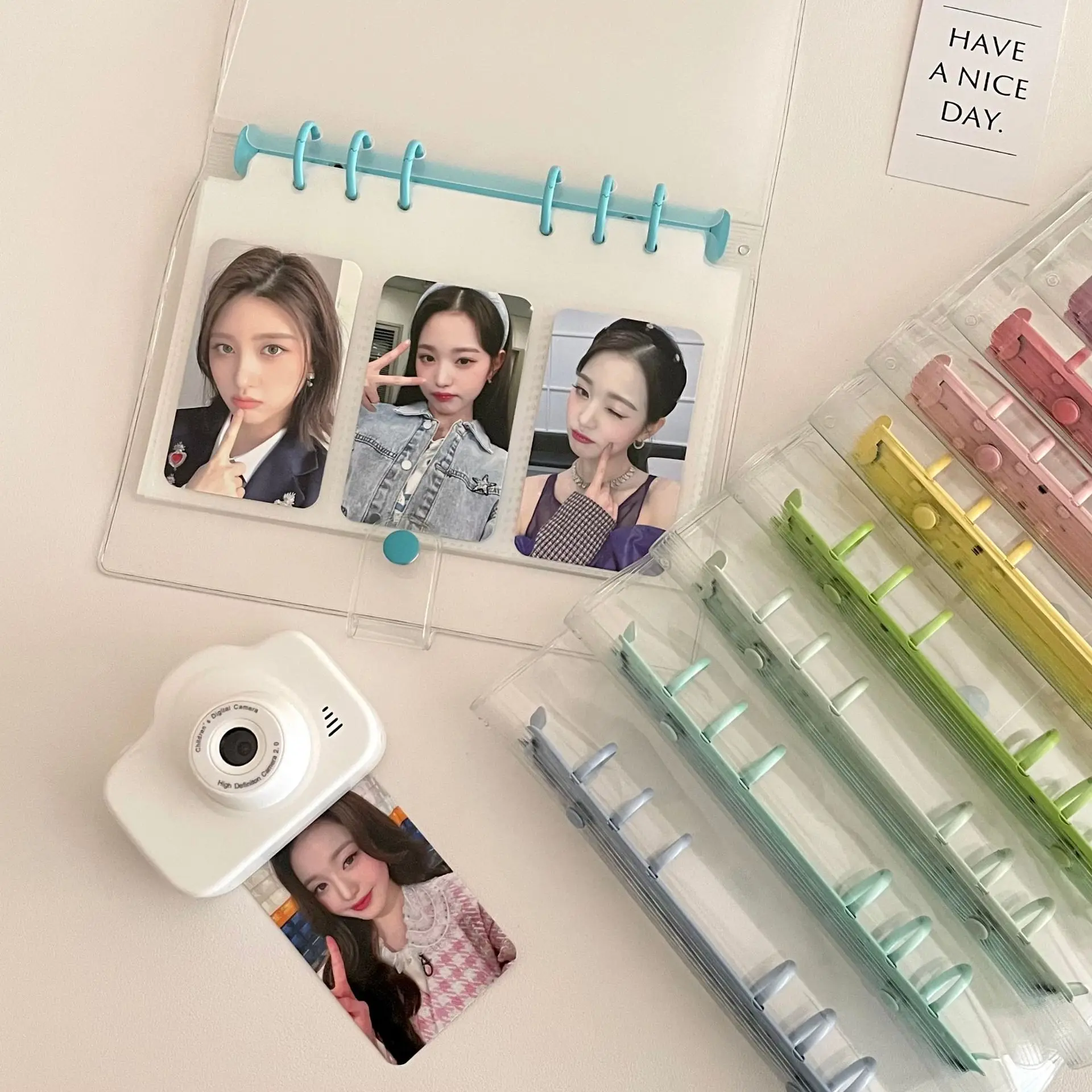 A6 Transparent Pvc Cover Loose-leaf Kpop Idol Card Album Storage Book Binder Photocards Journal Diary Cover School Stationery 3