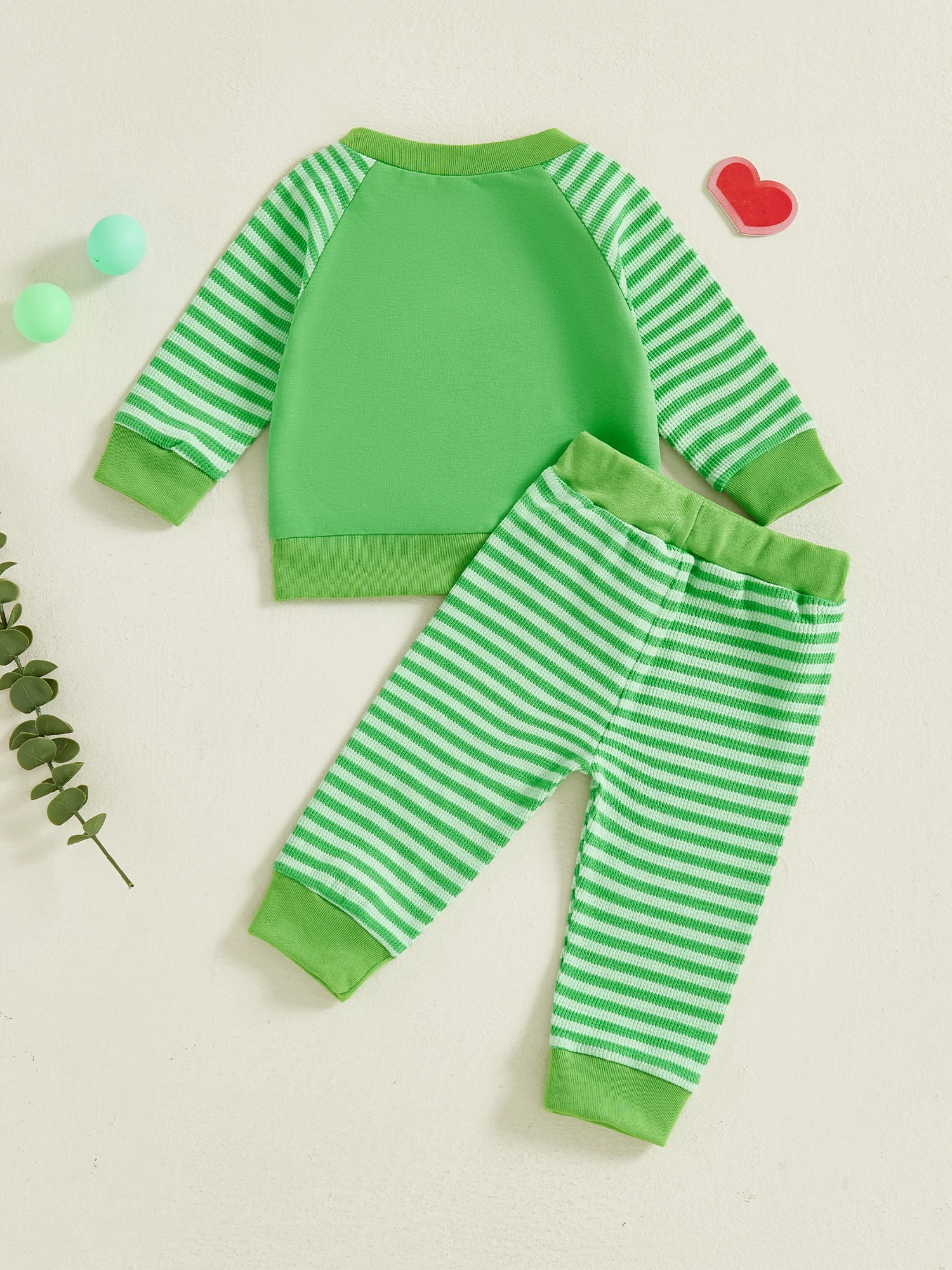 Baby Girl Boy Christmas Clothes Reindeer Print Long Sleeve Round Neck Pullover Elastic Waist Plaid Pants 2 Pcs Set for Toddler