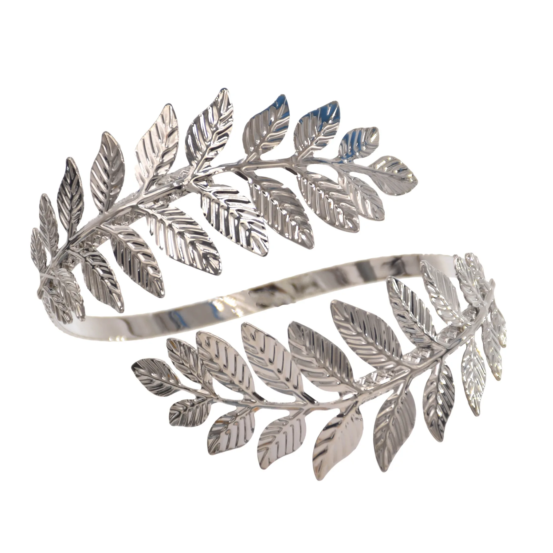 Gold Color Leaf Swirl Cuffs Bracelet For Women Men Ancient Greek Bijoux Femme Bangles Bohemian Beach Holiday Punk Hand Jewelry