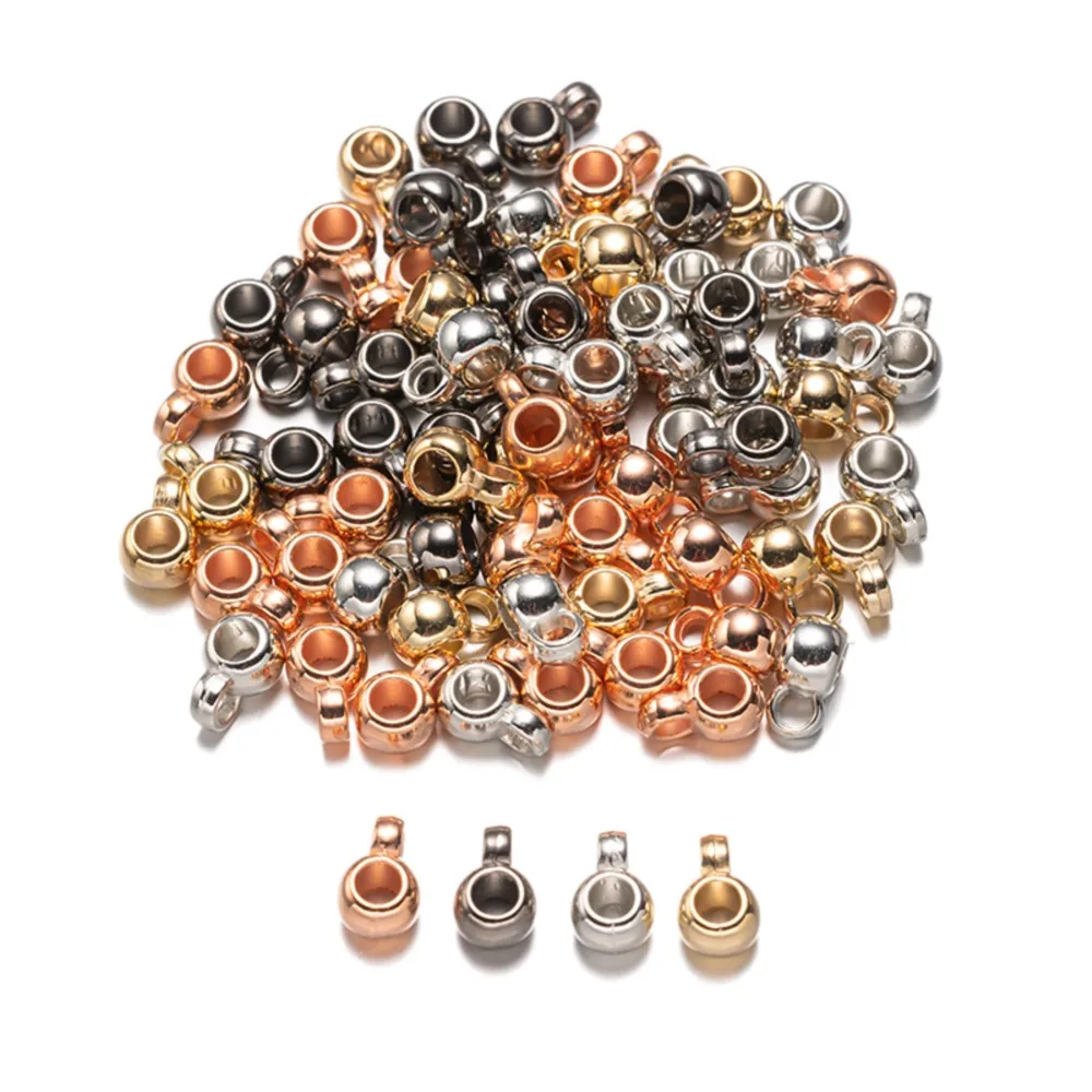 100 Teile/los Großes Loch Kunststoff Spacer Positionierung Perlen Für DIY Anhänger Armbänder Halskette Schmuck Machen Großhandel Liefert