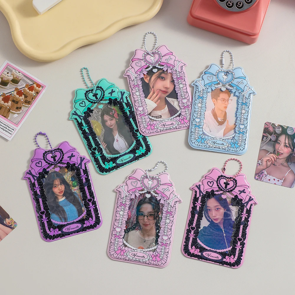 Cake Lace Kpop 3Inch Photocard Holders Sweet Girls Card Holder Sleeves Kawaii Stationary photo card holder