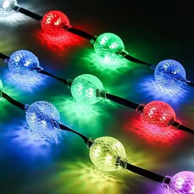 30 Pixels/Set 23mm Addressable RGB 3D LED Pixel Ball Light DC12V