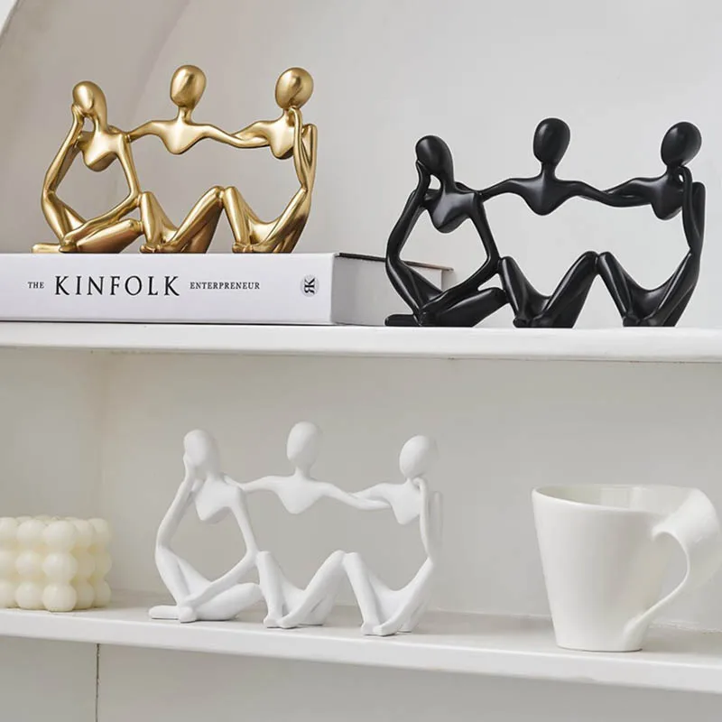 

Resin Abstract Figurine Statue Home Decor Ornaments Decoration Sculpture Decorative Figurines Creative Bookshelf Decoration