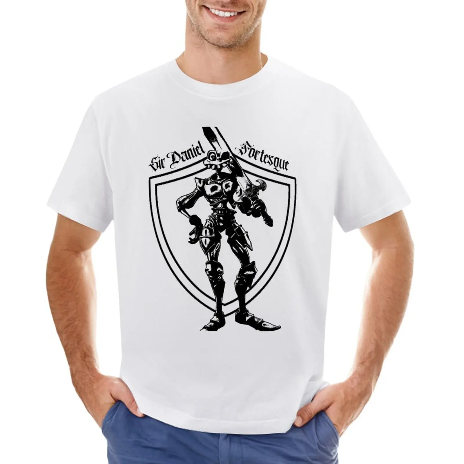 Medievil Sir Daniel Fortesque T-Shirt Heavyweights Shirts Graphic Tees Plain Manica Corta Tee Mens Workout Shirts