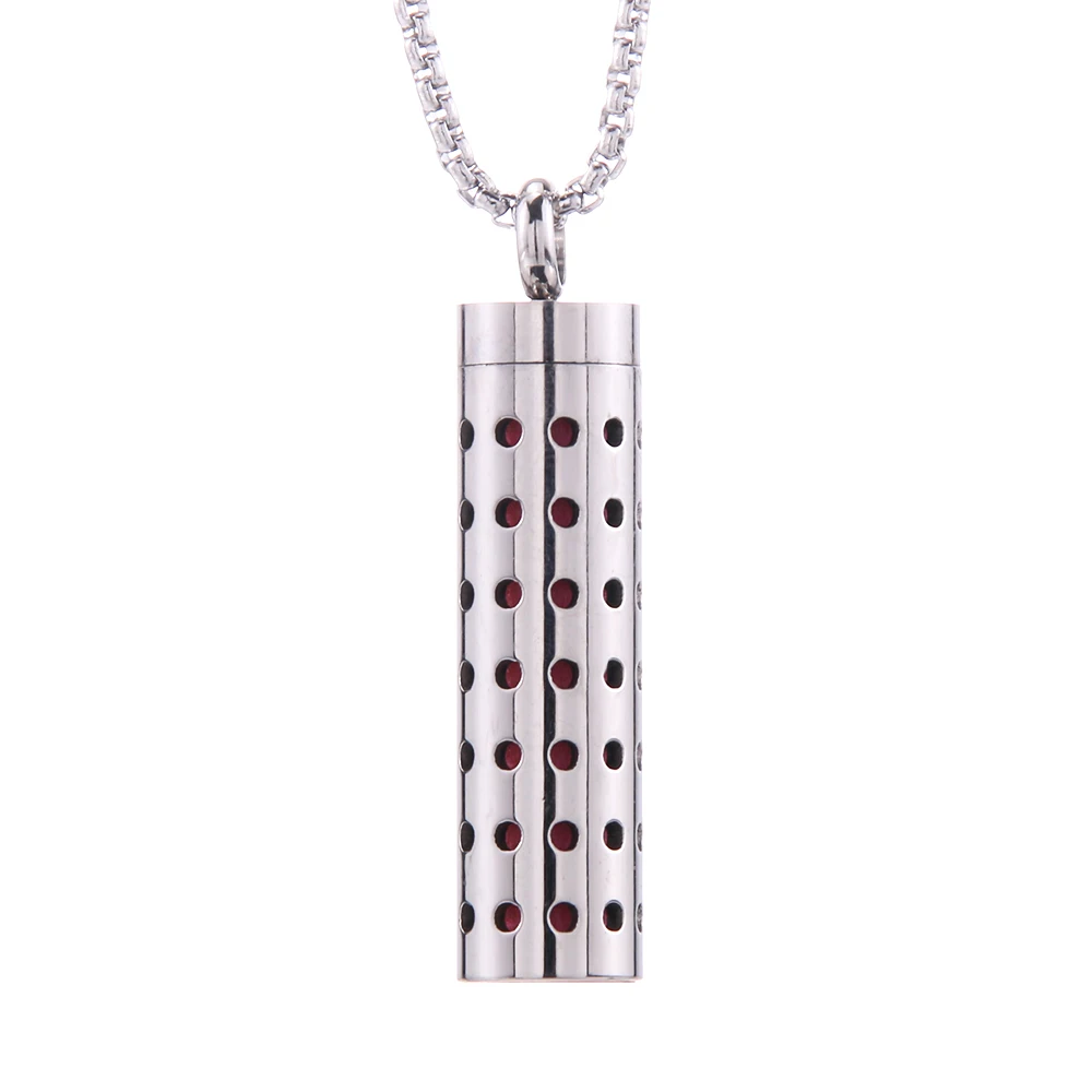 Aromatherapy Diffuser Necklace - Stainless Steel Open Locket with Essential Oil Scent
