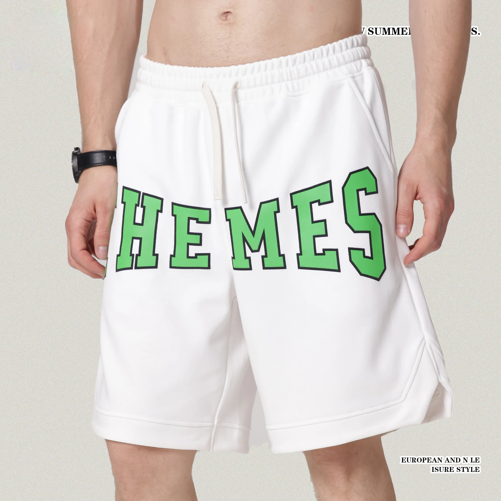 Male Printed Shorts 300GSM Cotton Summer New Hip Hop Loose Oversize Men Women Unisex Y2K Casual Trend High Quality Trip Shorts