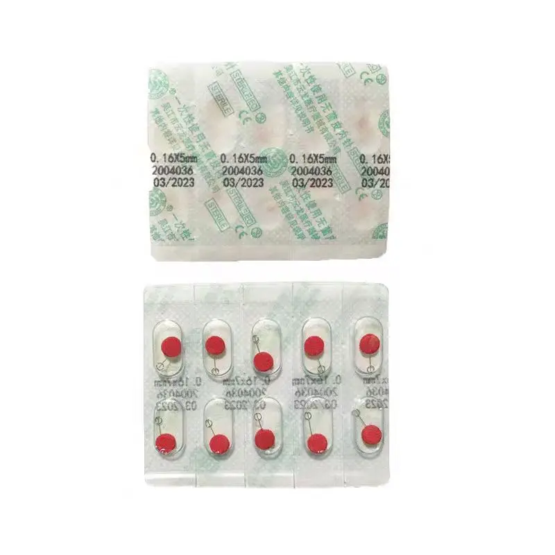100pcs acupuncture needles disposable intradermal needle 0.12*5mm 0.14*7mm 0.16*5mm body massager