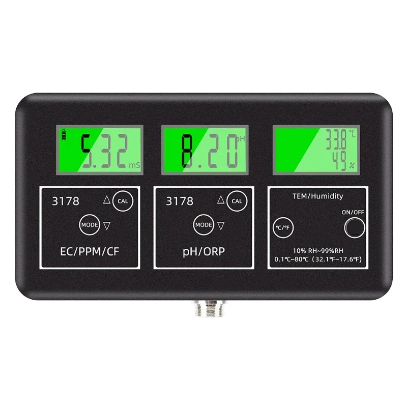 

Online conductivity meter controller instrument 7 in 1ph meter for fish farming