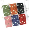 Women Long Wallets 2021 Fashion Design Embroidery Daisy Card Holder Large-Capacity PU Coin Purse Simple Zipper Money Bag Wallets 3