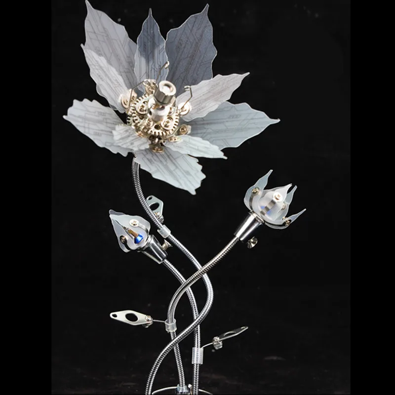 

AIMOR 243pcs 3D Puzzles Mechanical Flower Model Kit Handmade Assemble Diy Assembly Flowers Toy for Kids Adults gift Ornaments