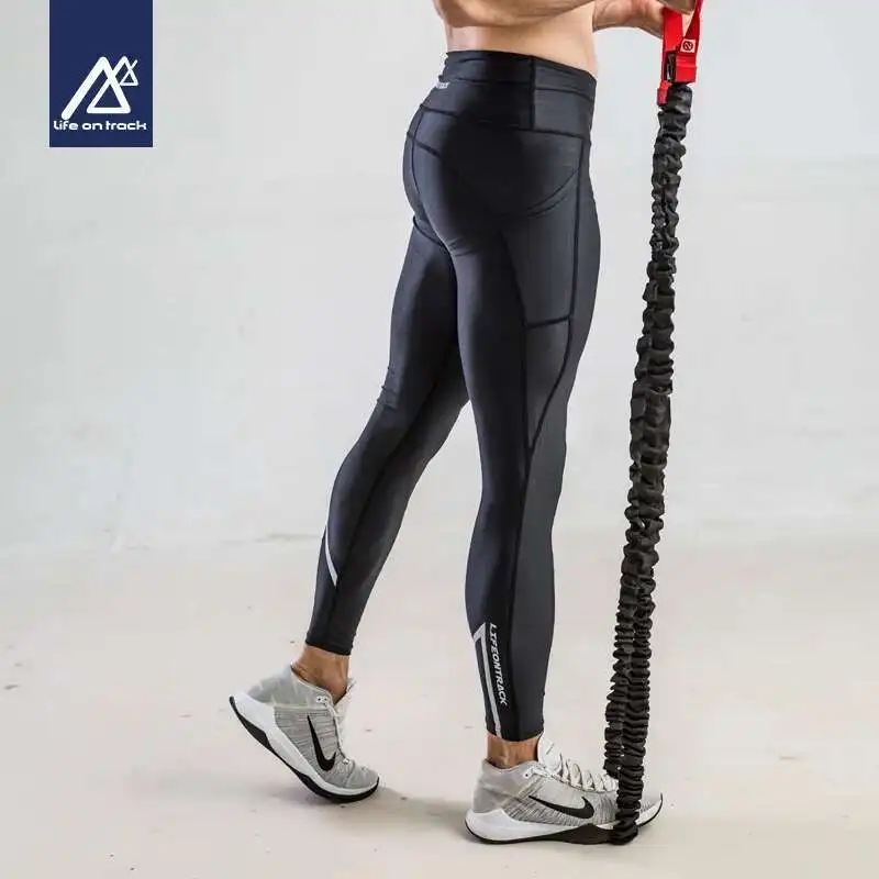 Glossy Men's Tight Fitness Running Pants Leggings Plus Size Training Joggers Sweat Trousers sport jogging trousers fleece sweatpants
