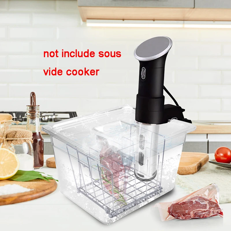11L Sous Vide Container Stainless Steel Sous Vide Rack for Circulator Cooking Immersion Slow Cooker Cooking Tool