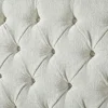 Chenille Upholstered Queen Size Sleigh Bed Scroll Wingback Headboard & Footboard Button Tufted Artisan Hand-Made No Box Spring 4