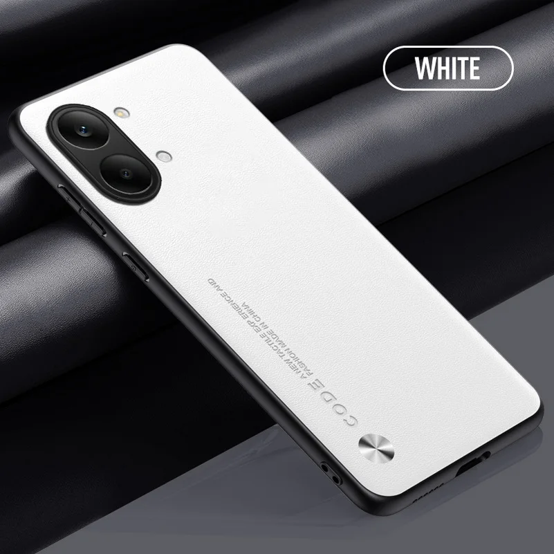 Luxurious Leather Shockproof Phone Case - Pure Color TPU Cover