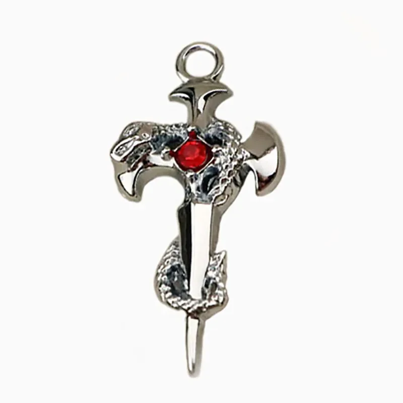 

WZNB 3Pcs Crystal Snakes Cross Charms Hatchet Alloy Pendant for DIY Jewelry Making Handmade Bracelet Necklaces Diy Accessories