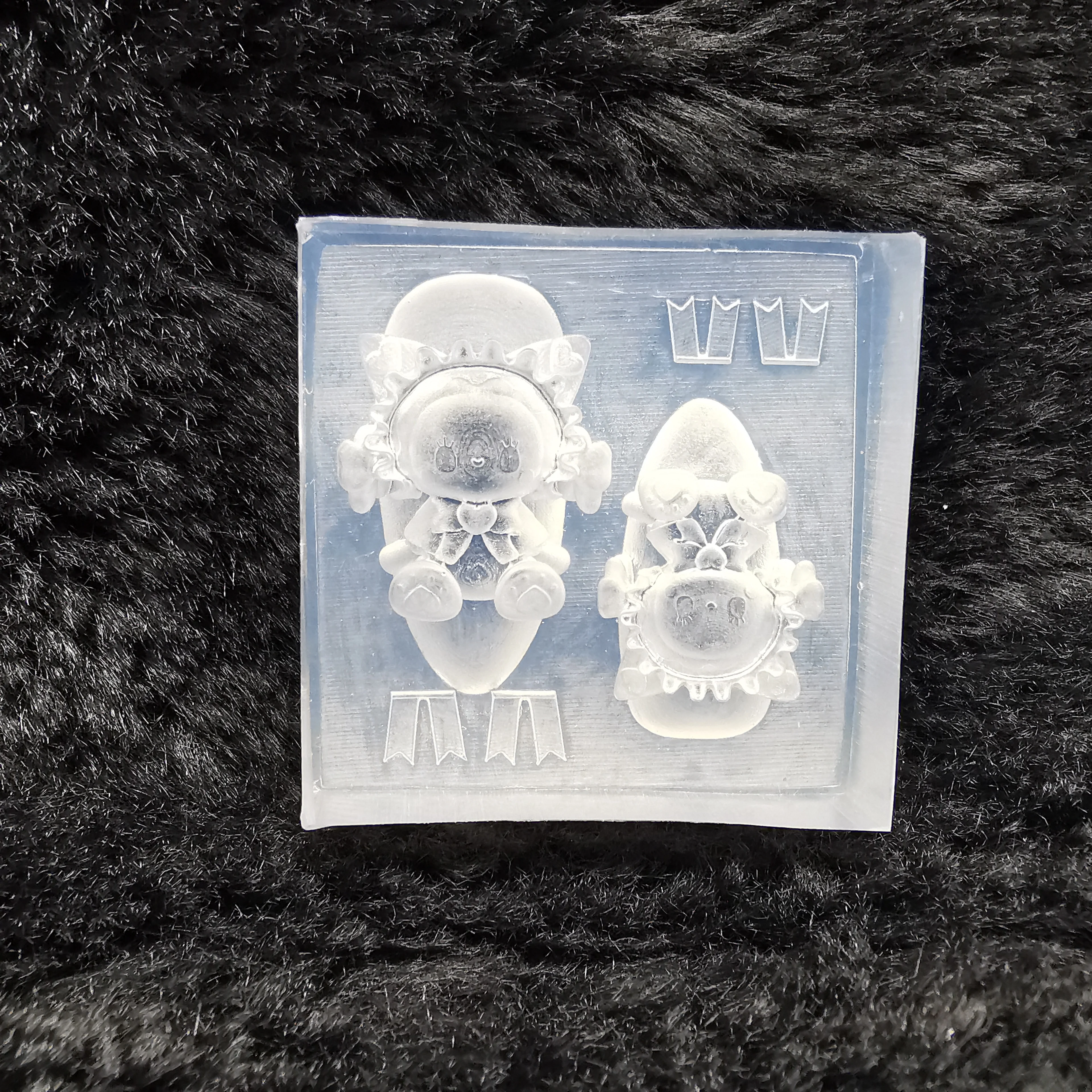 1pc Bowknot  Girl 3D Acrylic Mold  Cartoon  Nail Art Decorations   Design Silicone Decorated   Nail Art Templates Nails  Mold 5