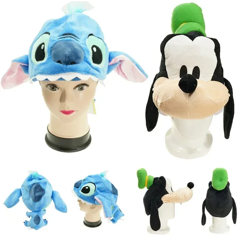 

Disney Anime Stitch Hat Plush Doll Toy Cute Dog Goofy Cotton Warm Hat Cosplay Cap For Winter Keep Warm Adult Girl Boy Xmas Gifts