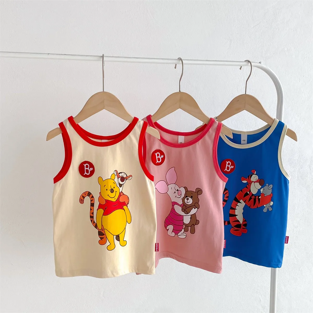 2024 Summer New Children Sleeveless Casual T Shirts Baby Boy Girls Cartoon Print Vest Toddler Fashion Loose Tee Top Kids Clothes 2