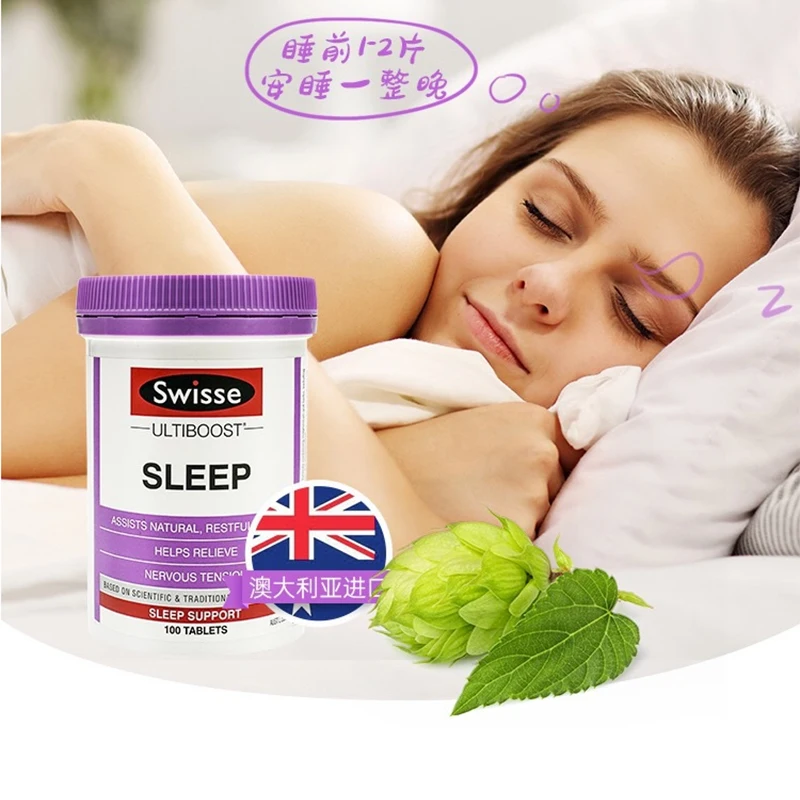 

1 Bottle of 100 Pills Sleep Tablets Valerian Tablets No Melatonin Natural Herbal Natural Sleep Aids Ampoule Sleep