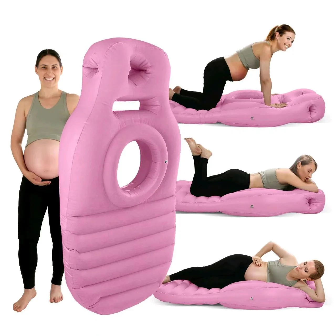 Inflatable Pregnancy Pillow Yoga Mat Body Bed Pillow Sleeping Mat Inflatable Mattress Sleeping Multi purpose