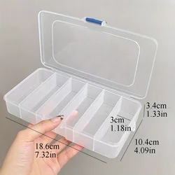 Transparent Portable Plastic Hair Clips & Jewelry Storage Organizer with Dust Proof Cover (6 grids)