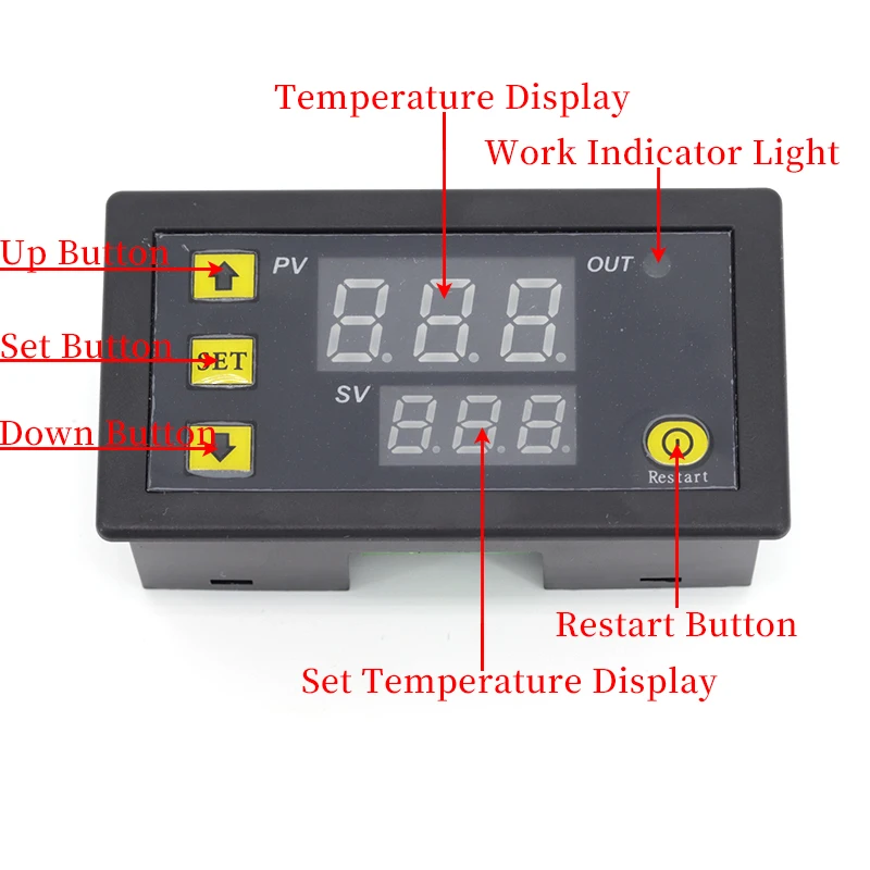 Digital Temperature Controller W3230 12V 24V AC110-220V Probe line Digital Thermostat