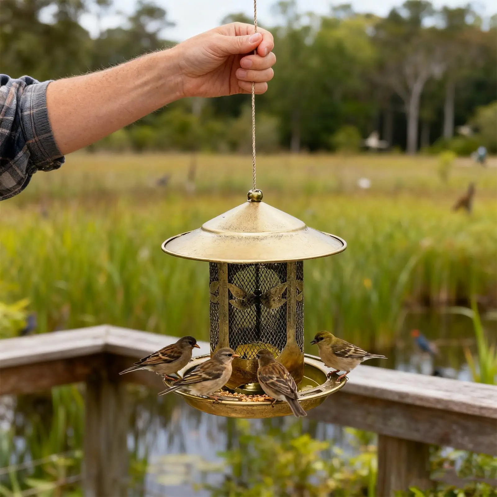 Window Bird Feeder Food Dispenser Squirrel-Proof Removable Wild Bird Feeders For Garden Yard Window Deck Pole Chicken Coop