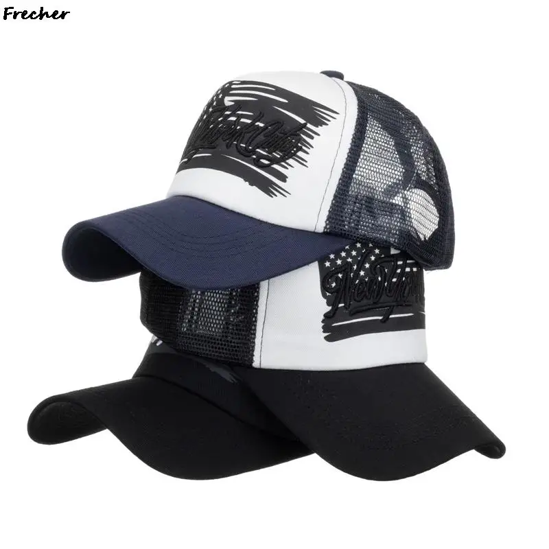 

Men Women Hip Hop Hat Summer Breathable Mesh Trucker Caps Fashion New Baseball Cap Embroidered Leisure Casquette Snapback Hat