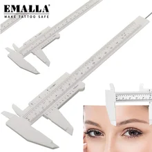 

5Pcs Tattoo Eyebrow Ruler Plastic 6Inch Double Scale Sliding Gauge Permanent Makeup Tool Tattoo Eyebrow Lip Ruler for Measuring