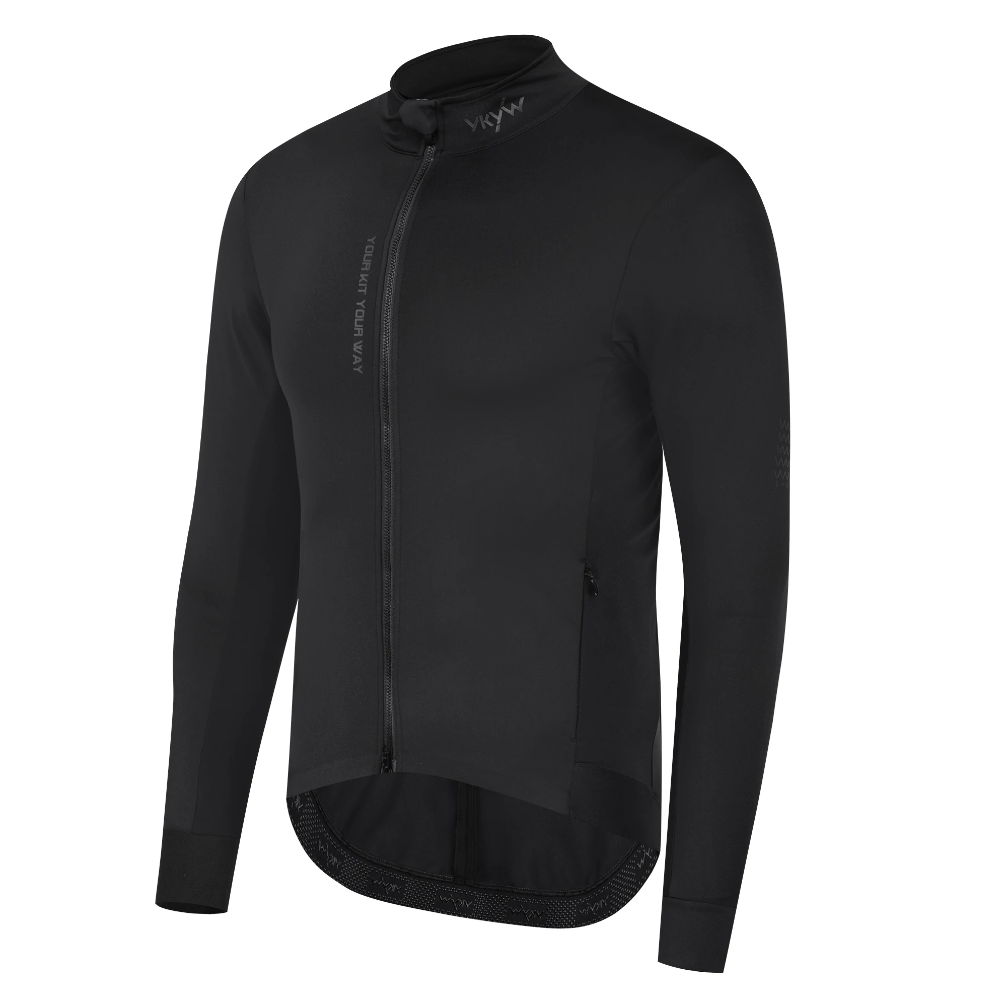 YKYWBIKE Herren Fahrradjacke Langarm Fahrradbekleidung Winddicht Wasserdicht Fahrradshirt Windjacke MTB Rennradtrikot – Detail 6