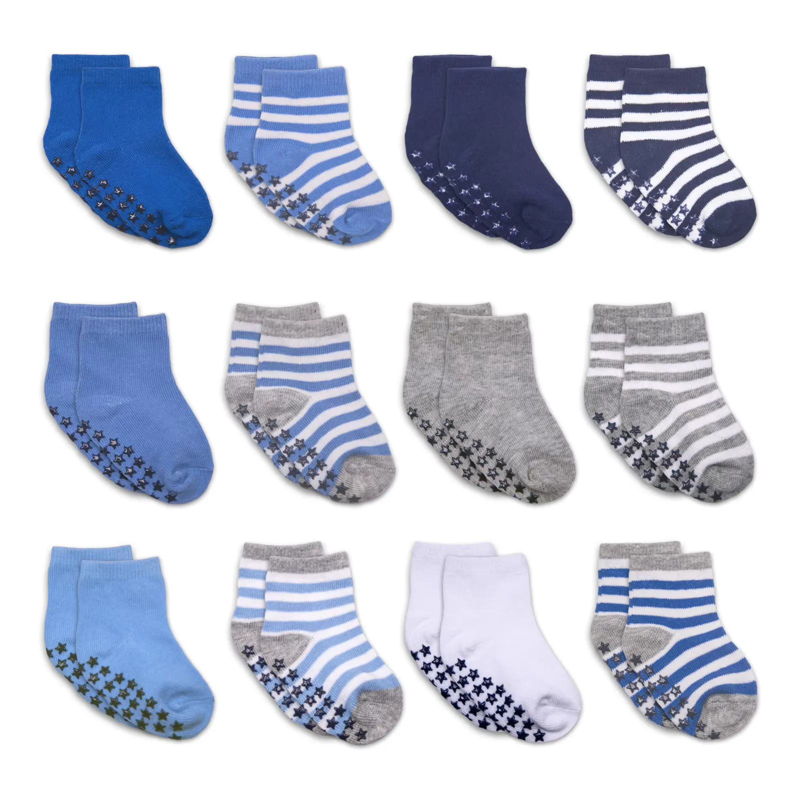 12 Pairs/lot 0 to 4 Yrs Children Socks Anti-slip Non Skid Socks For Boys Girl Floor With Rubber Grips Four Season Non Slip Floor Socks
