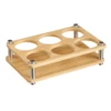 6 Holes Wooden Glass Holder Display Rack Bar Wine Drinks Cup Storage Carrier Flight Tasting Serving Tray Kitchen Tools 1