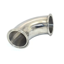 Premium Stainless Steel 90 - Degree Elbow Tri Clamp Connector Pipe Fitting - 1 PC (25mm x Ferrule 50.5)