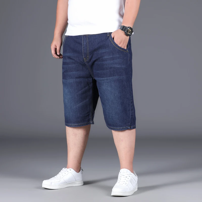 Plus Size 28-48 50 Denim Shorts Jeans Men's Loose Summer Thin Versatile Casual Fashion Calf-Length Five Length Pants Large Size denim pants denim trousers