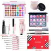POPFEEL Makeup Kit Red Pink Eyeshadow, Lip gloss, Foundation, Lipstick, Concealer, Gift for Woman, Girl 4