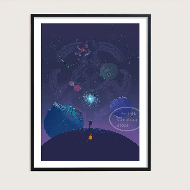 Outer Wilds Game Poster Planets Video Game Print Canvas Painting