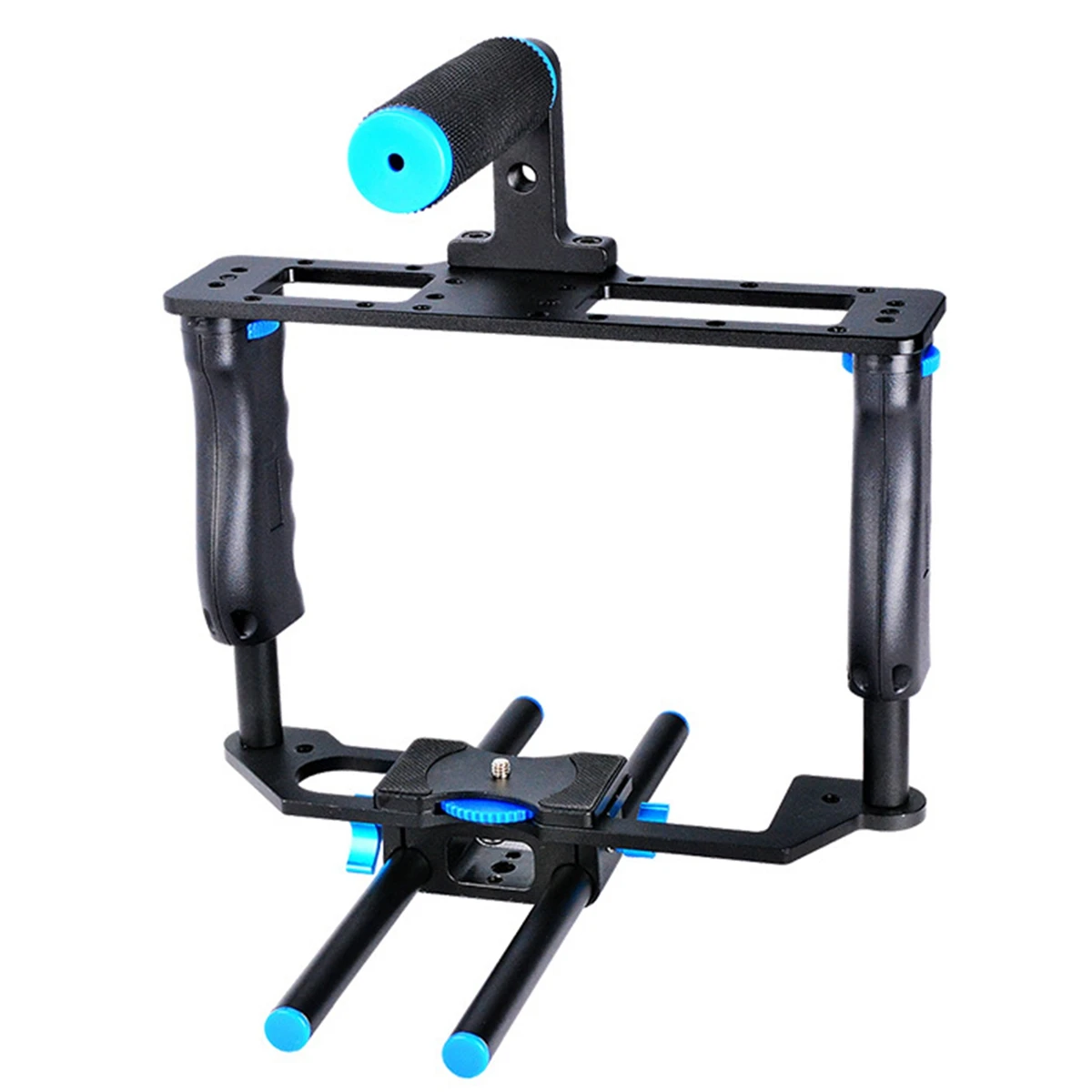 상단 핸들 그립이 있는 C2 DSLR 카메라 마운트, 사진 스튜디오 키트, 토끼 케이지 스태빌라이저 카메라 케이지,  A7 A7R 용